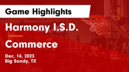 Harmony I.S.D. vs Commerce  Game Highlights - Dec. 14, 2023