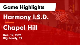 Harmony I.S.D. vs Chapel Hill  Game Highlights - Dec. 19, 2023