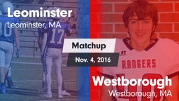 Matchup: Leominster High vs. Westborough  2016