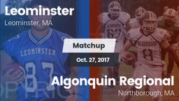 Matchup: Leominster High vs. Algonquin Regional  2017