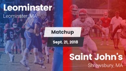 Matchup: Leominster High vs. Saint John's  2018