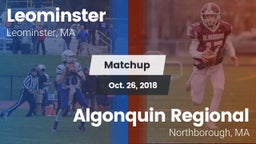 Matchup: Leominster High vs. Algonquin Regional  2018