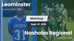 Matchup: Leominster High vs. Nashoba Regional  2019