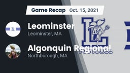 Recap: Leominster  vs. Algonquin Regional  2021