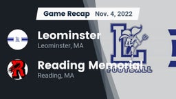 Recap: Leominster  vs. Reading Memorial  2022
