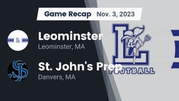 Recap: Leominster  vs. St. John's Prep 2023