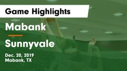 Mabank  vs Sunnyvale  Game Highlights - Dec. 20, 2019