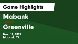 Mabank  vs Greenville  Game Highlights - Nov. 14, 2023