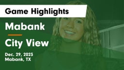 Mabank  vs City View  Game Highlights - Dec. 29, 2023