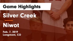 Silver Creek  vs Niwot  Game Highlights - Feb. 7, 2019