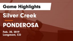 Silver Creek  vs PONDEROSA  Game Highlights - Feb. 20, 2019