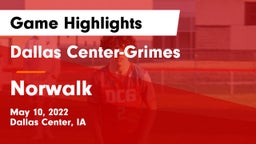 Dallas Center-Grimes  vs Norwalk  Game Highlights - May 10, 2022