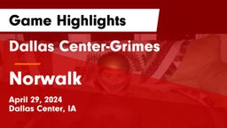 Dallas Center-Grimes  vs Norwalk  Game Highlights - April 29, 2024