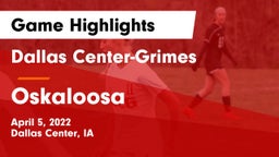 Dallas Center-Grimes  vs Oskaloosa  Game Highlights - April 5, 2022