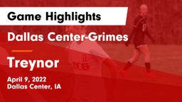 Dallas Center-Grimes  vs Treynor  Game Highlights - April 9, 2022