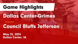 Dallas Center-Grimes  vs Council Bluffs Jefferson  Game Highlights - May 23, 2024