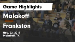 Malakoff  vs Frankston  Game Highlights - Nov. 22, 2019