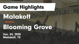 Malakoff  vs Blooming Grove  Game Highlights - Jan. 24, 2020
