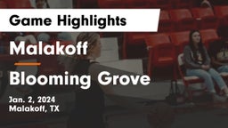 Malakoff  vs Blooming Grove  Game Highlights - Jan. 2, 2024