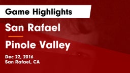San Rafael  vs Pinole Valley  Game Highlights - Dec 22, 2016