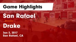San Rafael  vs Drake Game Highlights - Jan 3, 2017