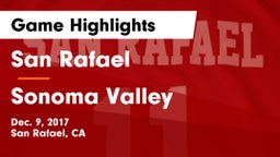 San Rafael  vs Sonoma Valley Game Highlights - Dec. 9, 2017