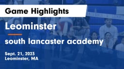Leominster  vs south lancaster academy Game Highlights - Sept. 21, 2023