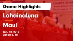 Lahainaluna  vs Maui  Game Highlights - Jan. 18, 2018