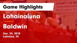 Lahainaluna  vs Baldwin  Game Highlights - Jan. 24, 2018