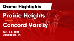 Prairie Heights  vs Concord Varsity Game Highlights - Jan. 24, 2023