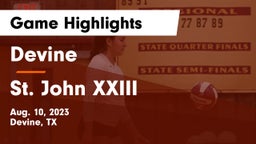 Devine  vs St. John XXIII  Game Highlights - Aug. 10, 2023