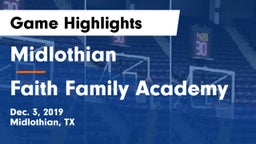 Midlothian  vs Faith Family Academy Game Highlights - Dec. 3, 2019
