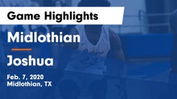 Midlothian  vs Joshua  Game Highlights - Feb. 7, 2020