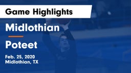 Midlothian  vs Poteet  Game Highlights - Feb. 25, 2020