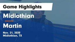 Midlothian  vs Martin  Game Highlights - Nov. 21, 2020