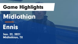 Midlothian  vs Ennis  Game Highlights - Jan. 22, 2021