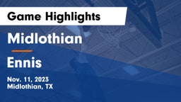 Midlothian  vs Ennis  Game Highlights - Nov. 11, 2023