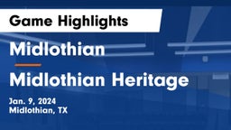 Midlothian  vs Midlothian Heritage  Game Highlights - Jan. 9, 2024