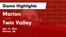 Marion  vs Twin Valley  Game Highlights - Dec 17, 2016