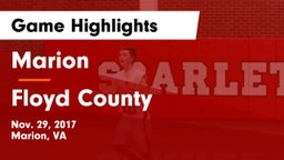 Marion  vs Floyd County  Game Highlights - Nov. 29, 2017