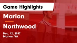 Marion  vs Northwood  Game Highlights - Dec. 12, 2017