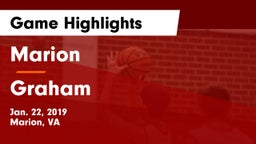 Marion  vs Graham  Game Highlights - Jan. 22, 2019