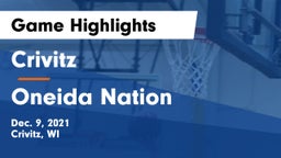 Crivitz vs Oneida Nation  Game Highlights - Dec. 9, 2021