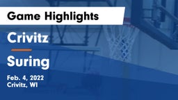 Crivitz vs Suring  Game Highlights - Feb. 4, 2022