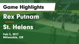 Rex Putnam  vs St. Helens  Game Highlights - Feb 3, 2017