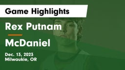 Rex Putnam  vs McDaniel  Game Highlights - Dec. 13, 2023