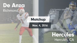 Matchup: De Anza  vs. Hercules  2016