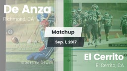 Matchup: De Anza  vs. El Cerrito  2017