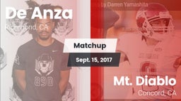 Matchup: De Anza  vs. Mt. Diablo  2017