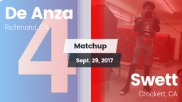 Matchup: De Anza  vs. Swett  2017